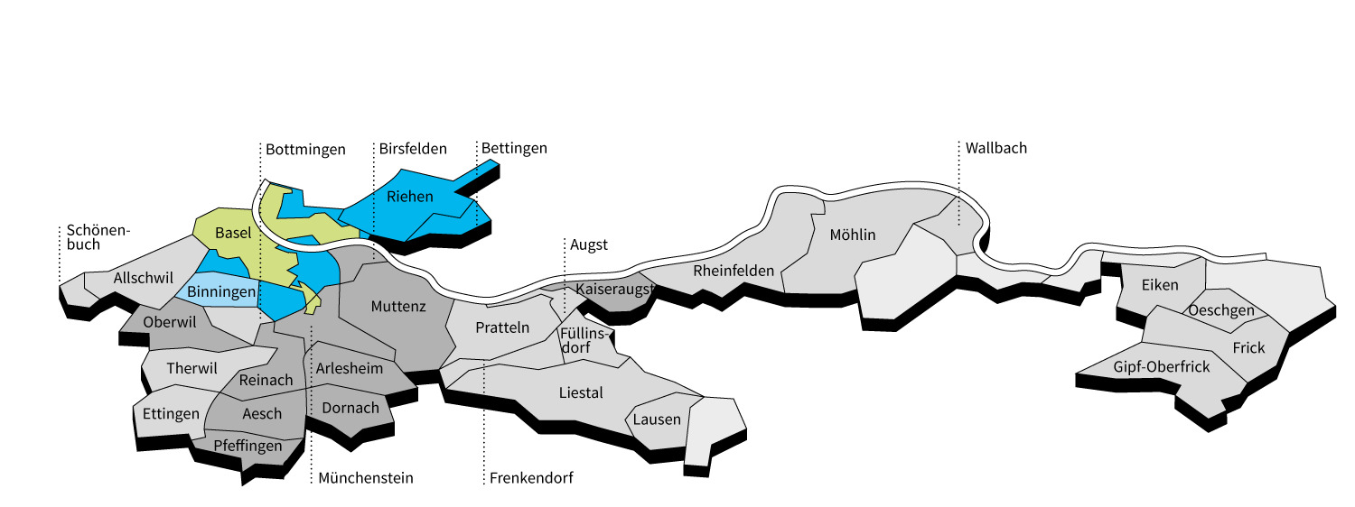 Gebiet der Erdgasversorgung von IWB