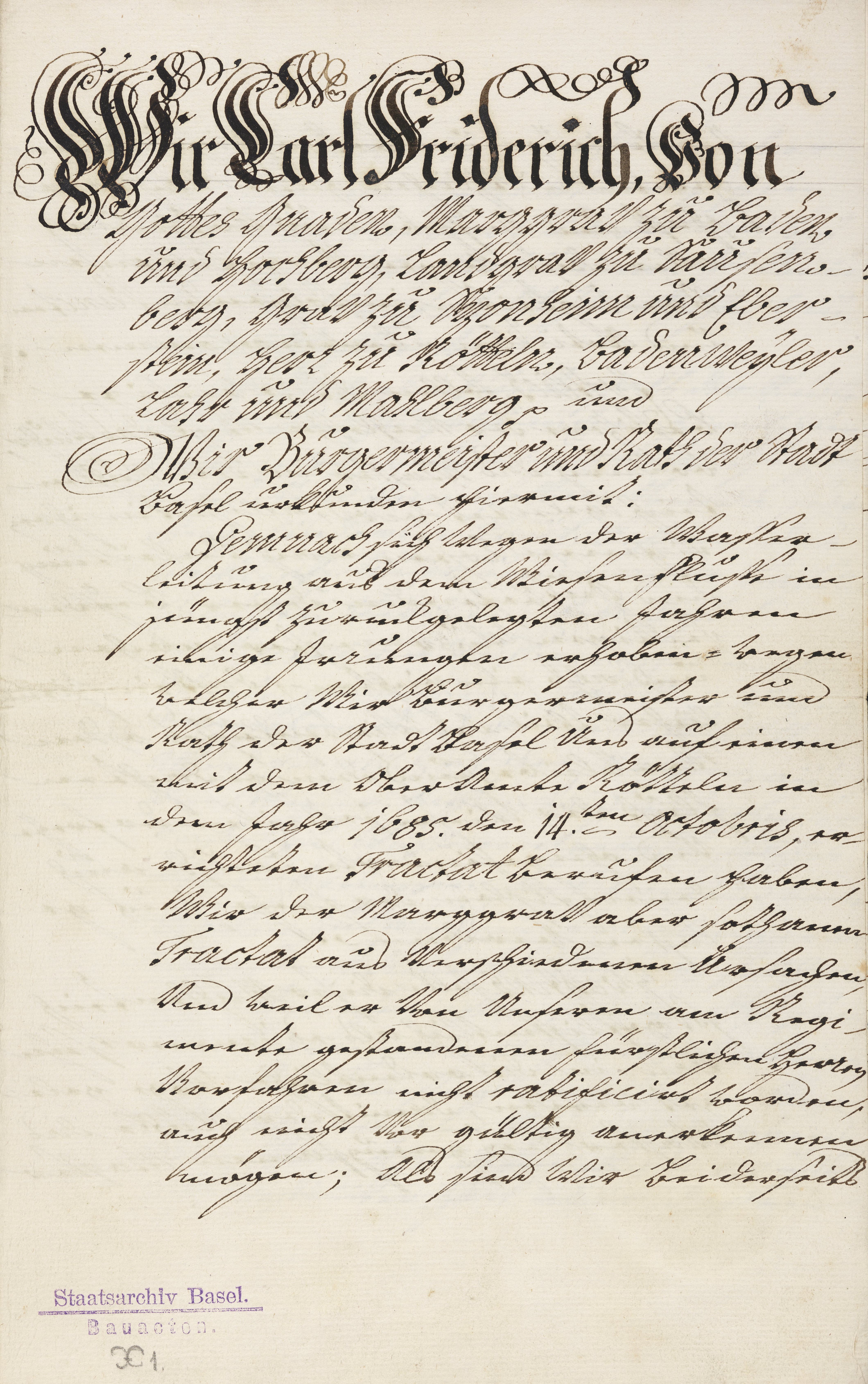 Staatsvertrag Karlfriedrich von Baden