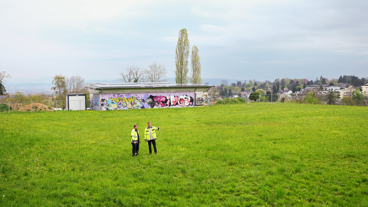 Der Reservoir Herrenweg in Allschwil wird von IWB saniert, um die Trinkwasserversorgung in der Region Basel langfristig auf dem neuesten Stand der Technik zu halten.