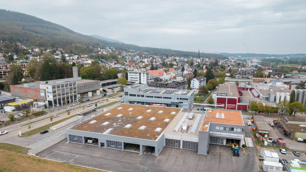 Busdepot der Bussbetriebe Olten Gösgen Gäu in Wangen bei Olten